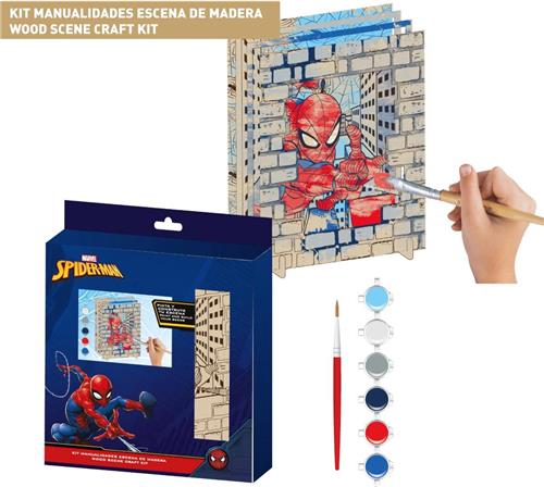 Spiderman Verfset  Houten 3D Knutselpakket voor Creatieve Superhelden