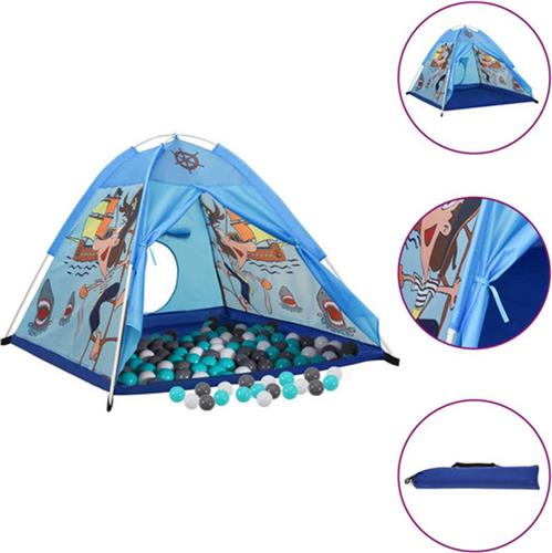 vidaXL Kinderspeeltent met 250 ballen 120x120x90 cm blauw