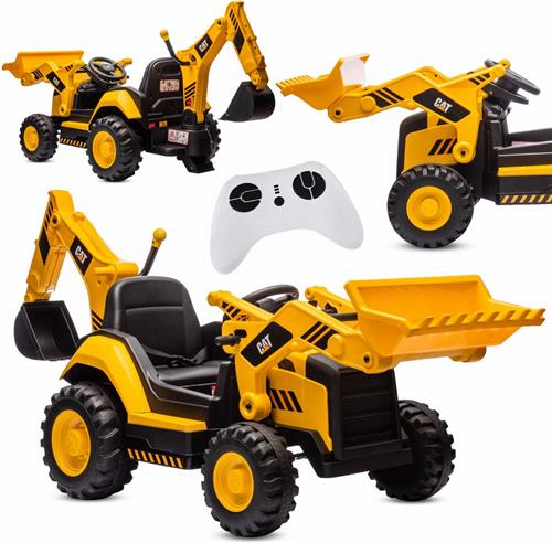 sun baby Graafmachine en Bouwlader vanaf 3 jaar, Elektrische graafmachine en lader met mp3-speler, afstandsbediening, claxon, motorgeluid