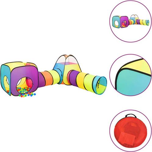 vidaXL Kinderspeeltent met 250 ballen 190x264x90 cm meerkleurig