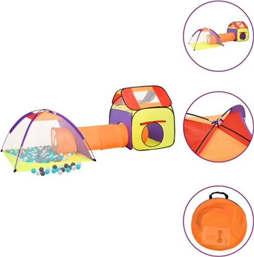 vidaXL Kinderspeeltent met 250 ballen 338x123x111 cm meerkleurig