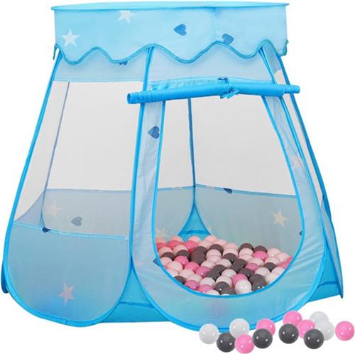 vidaXL Kinderspeeltent met 250 ballen 102x102x82 cm blauw