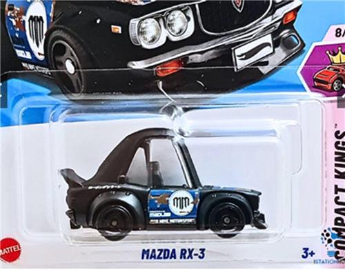 HOT WHEELS MAZDA RX3 MATT BLACK MAD MIKE SPORTS 196/250 1:64 HW COMPACT KINGS 8/10 SHORT CART 2025