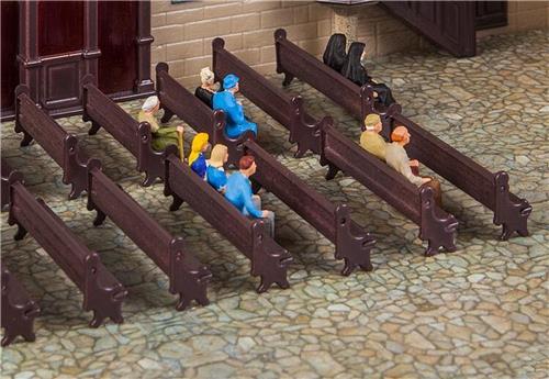 Faller - 7 Church benches - FA180989 - modelbouwsets, hobbybouwspeelgoed voor kinderen, modelverf en accessoires