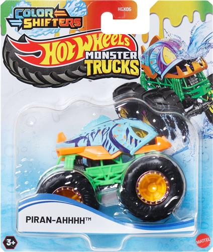 Hot Wheels Monster Trucks COLOR SHIFTERS PIRAN-AHHH vehicle, Monstertruck, 3 jaar, Metaal, Meerkleurig