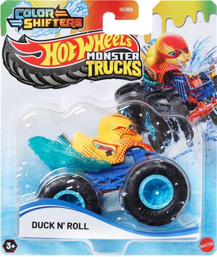Hot Wheels Monster Trucks COLOR SHIFTERS DUCK 'N' ROLL vehicle, Monstertruck, 3 jaar, Metaal, Meerkleurig