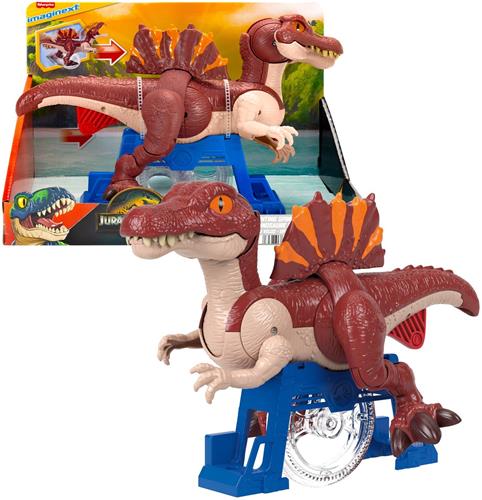 Fisher-Price Imaginext Jurassic World Rebirth Sprinting Spinosaurus Figure, 3 jaar, Meerkleurig