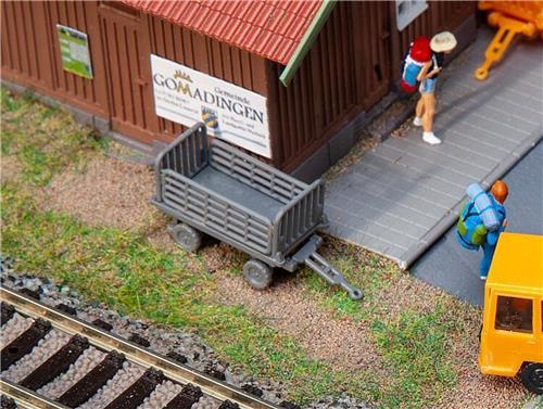 Faller - 2 Baggage trolleys. grey - FA180990 - modelbouwsets, hobbybouwspeelgoed voor kinderen, modelverf en accessoires