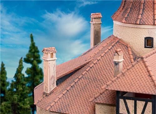 Faller - 1/87 4 Schoorstenen (11/21) *fa180858 - modelbouwsets, hobbybouwspeelgoed voor kinderen, modelverf en accessoires