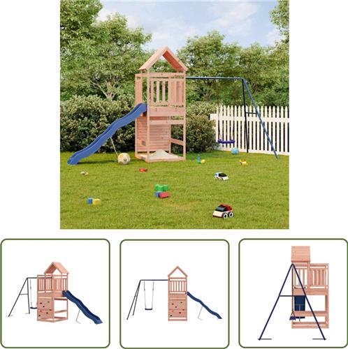 vidaXL Houtenspeelgoed - Speelhuis - Speelhuis massief douglashout - Douglashout - Speeltuinen - Kinder Speeltoestellen