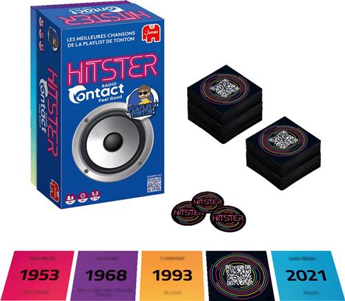Jumbo - Hitster - Radio Contact (BE) - Partyspel - Actiespel - Muziekspel voor volwassenen - 16+ jaar