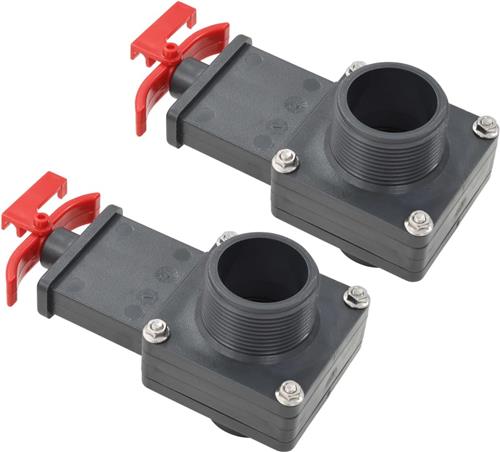 The Living Store Zwembadklep ABS - 1.5 - chloorbestendig - sluitklem - 38 mm - 2 stuks