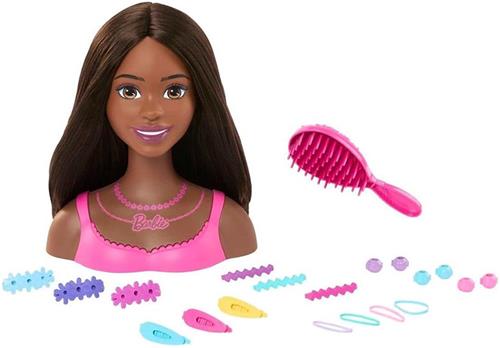 BARBIE STYLING HEAD BROWN HAIR KAPHOOFD 20Pieces (62570/625273)