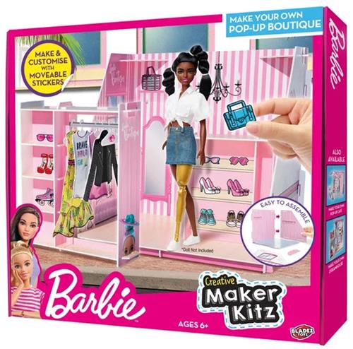 Barbie - Maak je eigen pop-up boutique set - Inclusief stickers - voor je Barbie accessoires - Exclusief Barbie pop