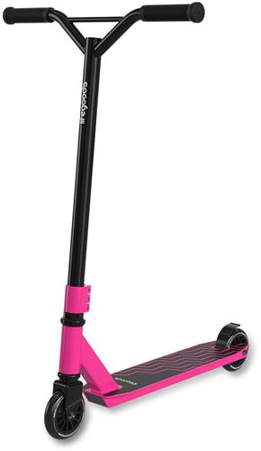 LifeGoods Stuntstep Fly X - 6+ Jaar - Step voor Kinderen - Jongens/Meisjes - 100mm - 100KG - Zwart/Roze