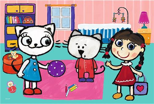 Trefl puzzel Kittykit with friends - 60 stukjes.