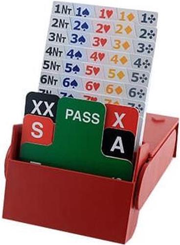 Bridge biedbox  kleur rood