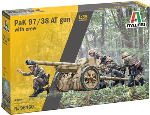 1:35 Italeri 96460 Pak 97/38 Antitankkanon met Bemanning - WWII Duits Militair Antitankartillerie Plastic Modelbouwpakket