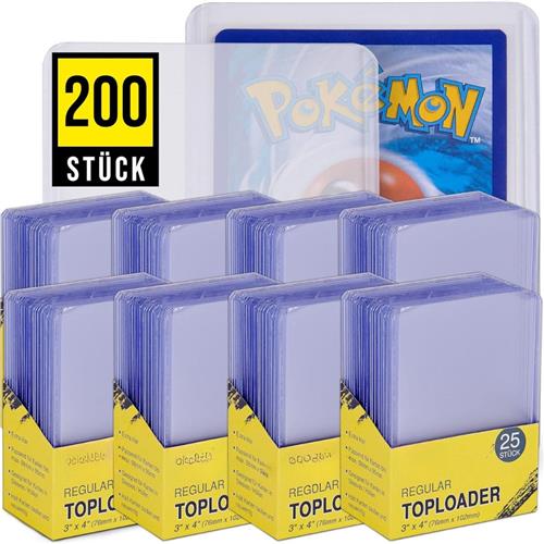 Toploader - Kaartenhouder - Trading cards bescherming - Pokémon kaarten opbergen - Verzamelaarsaccessoires - TCG kaarten - MTG - Sportkaarten - Kaartbescherming - Kaarten display - Kaarten bewaren