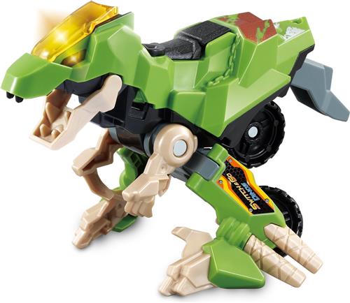 Tijd voor snelheid, transformeer de motorfiets met één druk op de knop in een velociraptor. Druk op de toets om stoere zinnen en realistische geluiden te horen