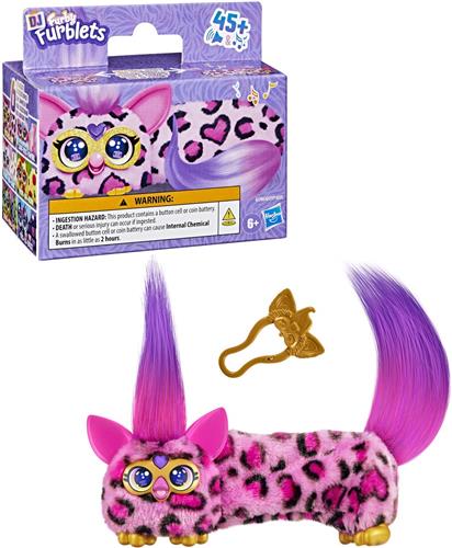 Furby DJ Furblets Kitt-Ee-Luv, elektronisch miniknuffeldier voor meisjes en jongens van 6+