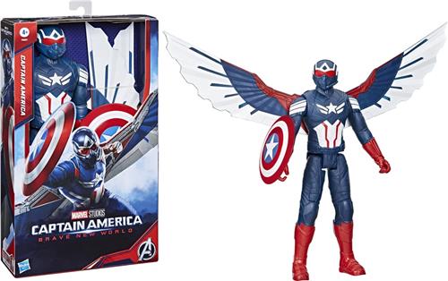Marvel Studios Captain America Brave New World, Deluxe Captain America-actiefiguur van 30 cm, schild & accessoires