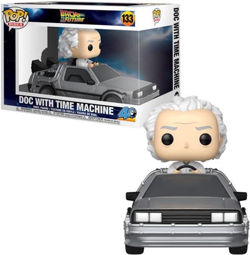 Back To The Future Doc with Time Machine (Pop! Rides Deluxe) vinylfiguur 133 Funko Pop! standaard Unisex