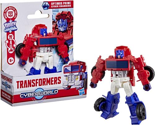 Transformers-speelgoed CYBERWORLD Cyber Changers Optimus Prime, actiefiguur, 6+
