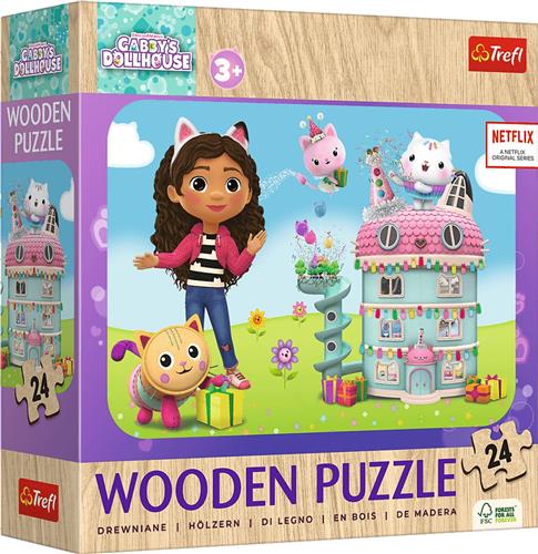 Trefl Trefl 24 Wooden Puzzle - Happy Gabby and her friends / Universal Gabby's Dollhouse_FSC Mix 70%.