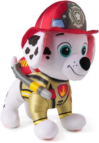 PAW Patrol - Brandweerredding - Knuffel met brandblusserrugzak en slang, 25,5 cm