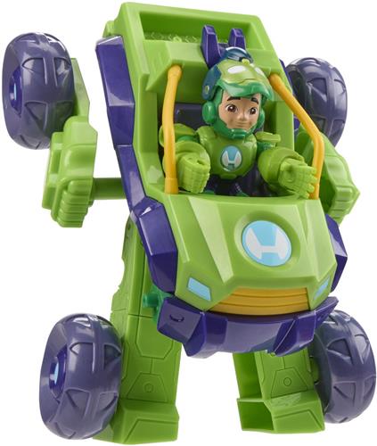 Marvel Iron Man and His Awesome Friends Iron Hulk, 2-in-1 set met mech-pak en voertuig, leeftijd 3+