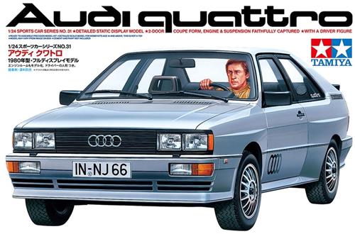1:24 Tamiya 24031 Audi Quattro - Coupé - Auto Plastic Modelbouwpakket