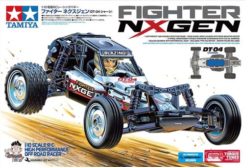 1:10 Tamiya 58741 RC Buggy - Fighter NXGEN DT-04 met Certificaat RC Plastic Modelbouwpakket