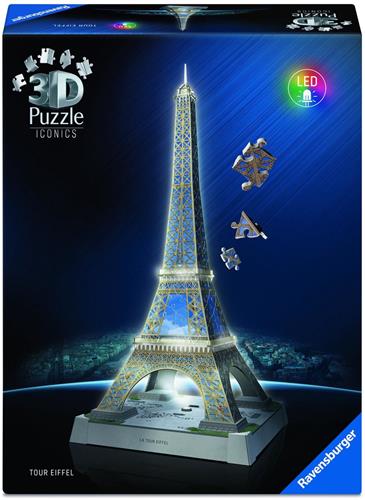 Ravensburger Iconics: Eiffel Tower - with light - 3D Puzzel