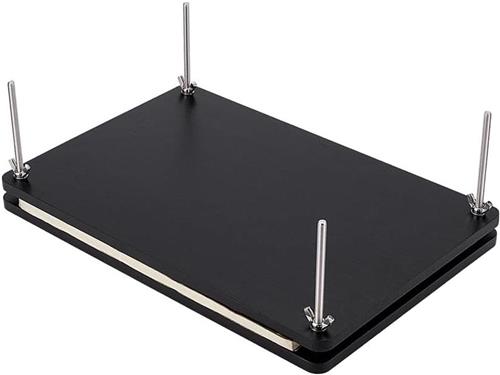 Inovra - Boekpers voor Binding Supplies Draagbare Boekpers Rechthoekige Zwarte Binding Tool Platte Papierpers Machine