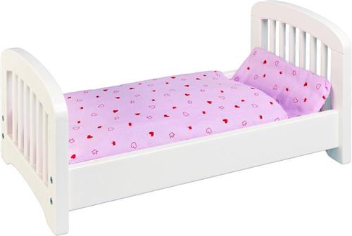Goki Houten poppenbed 54 x 29 x 25 cm wit
