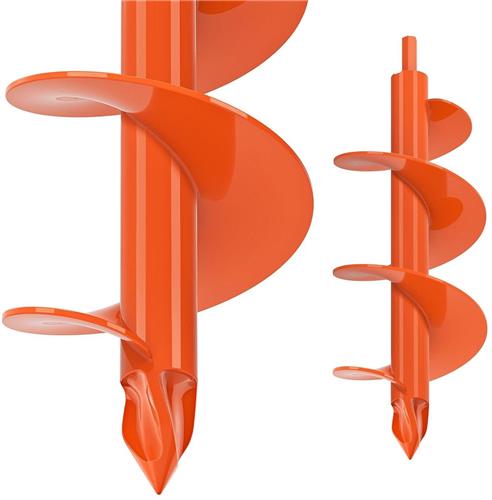 Inovra - Bodemboor tuin 31 x 10 cm - Post gat graafmachine voor planten - Grondspiraal voor zaaien - Geschikt voor 10 mm hex