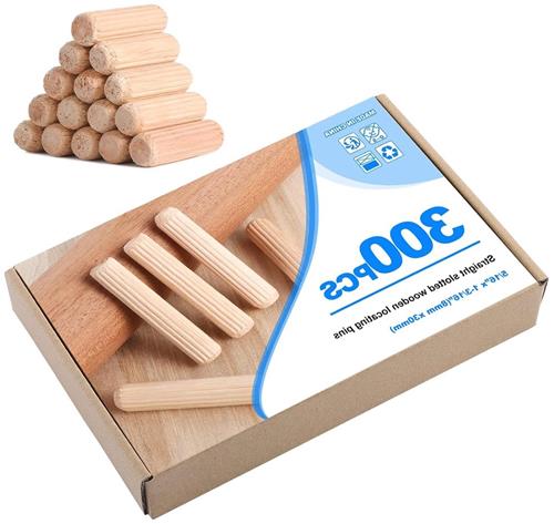 Inovra - Ribbels houten pluggen kegels voor ambachten meubels (300 stuks 8 x 30 mm)