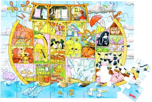 Goki Puzzel: leven op de ark van noah 48-delig