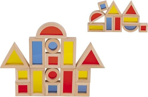 Goki Houten Bouwstenen Met Vensters 21-delig