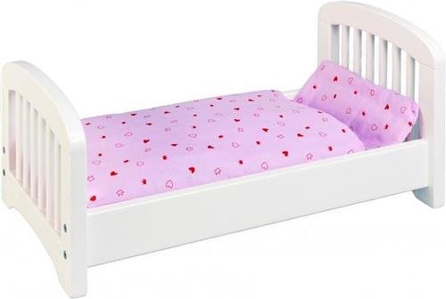 Houten Poppenbed 54 X 29 X 25 cm Wit Zonder beddengoed