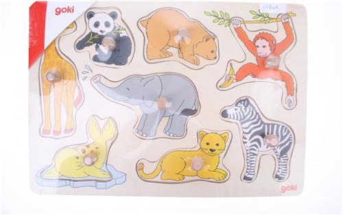 Goki Knopjespuzzel Met Wilde Dieren