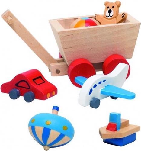 Goki Houten Poppenhuis Kinderkamer Accessoires 7-delig