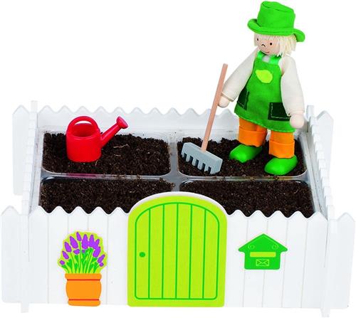 Goki Flexibele pop tuinier met accessoires