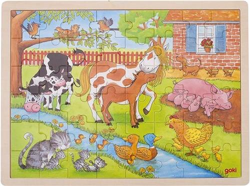 Goki Houten Legpuzzel Boerderij 48-delig