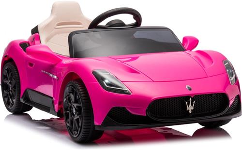 sun baby Elektrische kinderauto Maserati GT Cabrio vanaf 3 jaar, Loopauto met lichtfuncties, afstandsbediening, MP3-speler, USB, Bluetooth (Roze)