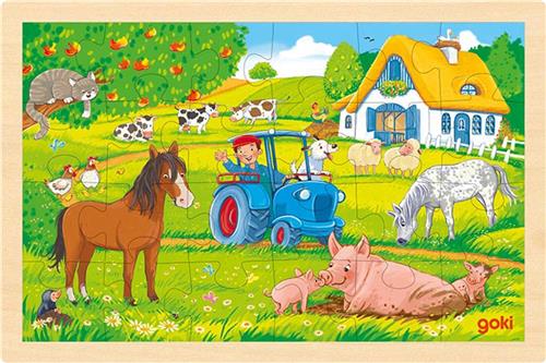 Puzzel: BOERDERIJ 30x20x0,8cm, 24-delig, 3+
