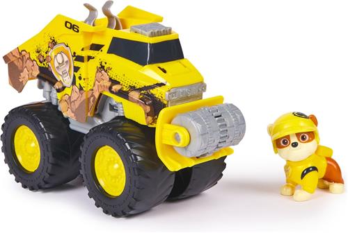 PAW Patrol Reddingswagens - Transformerende Bulldozer met Rubble speelfiguur - Speelgoedauto