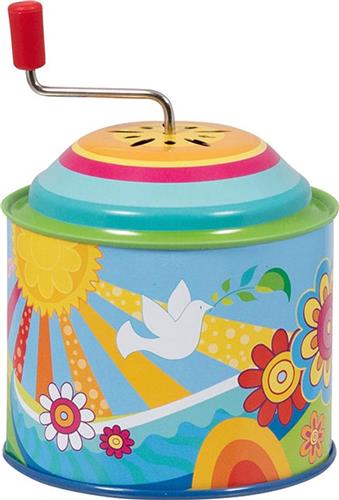 Muziekmolen: ZON H10,5xdiam.7,8cm, melodie: You are my Sunshine, tin, 1+