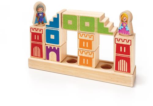 SmartGames - Camelot JR. - 48 opdrachten - denkspel - klassieker - ridder, prinses, kasteel - houten blokken
